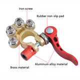 2pcs Battery Terminal Connectors Quick Release Disconnect Car Battery Cable Terminal Clamps with Hex Wrench Positive Negative
