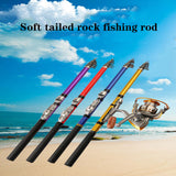 Soft tail telescopic rock fishing rod dual purpose rod contraction 45cm short section portable fishing rod fishing