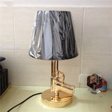E27 Modern Silver/Gold Electroplate Gun Table Lamps Bedroom Bedside Desk Read Lighting  Resin Table Lights Deco Home Lighting
