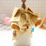 Fashion Luxury Pet Dog Trench Coat Clothes Spring and Summer Thin Handsome Girl Dog Dresses Cat Skirt for Small Dogs