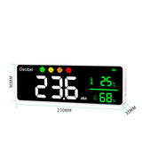 DM1306D Digital Decibel Sound Meter Smart Wall Mounted Neighbors Noise Detector 30-130dB Temperature and Humidity Monitor