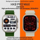 HK8 Pro MAX Ultra Smart Watch Men Series 8 49mm 2.12 Inch Amoled Screen High Refresh Rate NFC Women Sport Compass Smartwatch