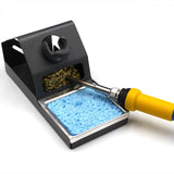 GTBL T12 Soldering Iron Station Stand Stable Welding Solder Iron Tips Holder with Insulation Pad Brass Wire Ball Tip