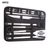 Stainless Steel BBQ Tools Set 3/5/7/9/16/18/20Pcs Barbecue Grilling Utensil for Outdoor Camping Cooking Tools Kit BBQ Utensils
