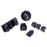 7Pcs Chrome Headlamp Window Mirror Switch Kit Fit For V W Jetta/Golf MK5 RABBIT Tiguan 3C8941431 1K0 962 125 5K0959855 5K4959857