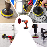 13Pcs Drill Brush Attachment Scrub Pads Cleaning Brush Power Scrubber Set for Car Grout Bathroom Carpet Tile Brick