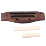 Ukulele Rosewood Bridge Set Bone &amp; Saddle Nut Shell Dot for 4 String Guitar Parts Stringed Instruments Accessories