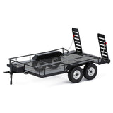Metal Trailer with 4 Tires Black 465*290MM for 1/10 RC Crawler Car Axial SCX10 90046 AXI03007 Traxxas TRX-4 Redcat Gen8