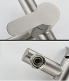 Wall Mount Kitchen Faucet Stainless Steel Bathroom Basin Faucet  Long Nose Outlet Rotatable Hot Cold Mixer Tap torneira cozinha