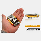 High Quality 11 In 1 Mini Repair Pocket Folding Tool Bicycle Moutain Road Bike Tool Set Cycling Multi Repair Tools Kit Wrench