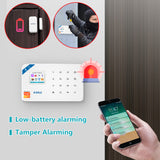W181 Tuya Wifi Burglar Home Alarm GSM IOS Android APP Control Auto Dial LCD GSM SMS Burglar Alarm System For Home Security