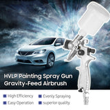 HVLP Spray Gun Gravity-Feed Airbrush Air Paint Sprayer with 1.0mm Nozzle for Car Furniture Spray Painted