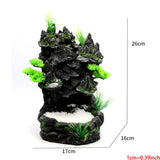 Aquarium Sand Waterfall Mountain Tree View Fish Tank Decorations Terrain Scenery Dropshipping