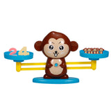 Math Match Game Board Toys Monkey Match Balancing Scale Number Balance Game Kids Educational Toy to Learn add and subtract