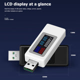 KWS-V30 USB Tester 6 in 1 DC Digital Voltage Power IPS Display Timing Capacity Meter Detector Adapter for voltage power current