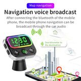 Bluetooth FM Transmitter for Car Wireless Bluetooth Car Adapter PD Ports Hands Free Calls Support SIRI/Voice Assistant Function