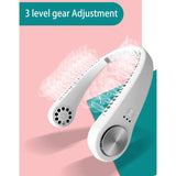Mini Hand Free Neck Fan,Wearable USB Portable Lazy Neckband Hanging Sport Halter Fan Air Cooler for Outdoor Travel