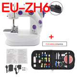 Sewing Machine Mini Portable Household Night Light Foot Pedal Straight Line Hand Table Two Thread Kit Electric To Sew Lock Stitc