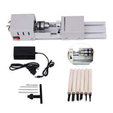 Mini CNC Lathe Beads Machine Woodwork DIY Lathe Standard Set Grinding Polishing Beads Drill Rotary For Table Woodworking Wood