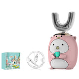 Smart 360 Degree U Shaped Kids Children Electric Toothbrush Silicone Automatic Ultrasonic Teeth Tooth Brush Cartoon Pattern