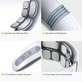 Neck Massager for Neck Relaxation Pain Relief Heating Therapy 5 Massage Modes Voice Broadcast Remote Control Neck Massager