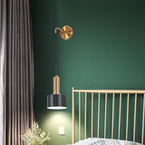 Nordic wall lamp American style iron art bedroom bedside lamp modern simple living room wall lamploft wall lamp  creative mirror