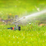Garden Sprinklers 360Degree Automatic Rotating Lawn Sprinkler With Water Stop Rings Adjustable Pulsating Sprinklers 4Pcs