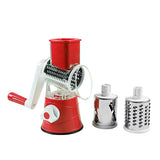 NEW 3 in 1 Vegetable Mandoline Slicer Swift Rotary Drum Grater Nut Shredder Veggie Cutter Peeler Spiralizer Cheese Chopper