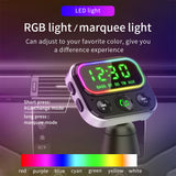 Bluetooth FM Transmitter for Car Wireless Bluetooth Car Adapter PD Ports Hands Free Calls Support SIRI/Voice Assistant Function