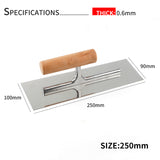 1Pcs Stainless Steel Professional Bricklaying Trowel Cement Scraper Mud Board Construction Plastering Tool with Plastic Handle
