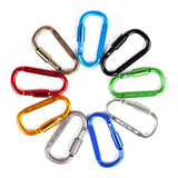 9 Pack Aluminum Alloy D-ring Locking Carabiner Clip Hanging Buckle Keychain for Outdoor Camping Hiking