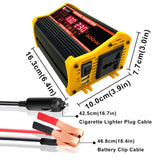 1PC Power Inverter DC 12V to 110V/220V AC Power Converter Pure Sine Wave 500W Power Transformer Inverter Car Charger Adapter