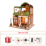 Diy Dollhouse Kit Miniature Building Wooden House Model Japanese-style Sushi Shop Kids Toys Adult Gift Big Doll House Furniture