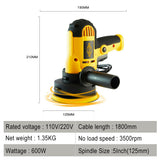 220V/110V 600W Electric Car Polisher Machine 3500rpm Auto Polishing Machine Sander Small Portable Polish Waxing Tools