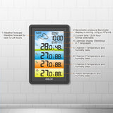 Wireless Home Weather Station Hygrometer Thermometer Digital Moon Phase Alarm Clock Colorful Barometer Thermohygrometer