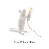 Mouse Desk Lamps Seletti Morden LED Bedside Table Lamp For Home Bedroom Decoration Art deco Rat Night Lights EU/AU/US/UK Plug