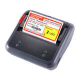 Portable 80mm Thermal Label Printer BT Label Maker Sticker Machine with Rechargeable Battery Compatible with iOS Android