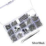 Electric Guitar Screw Kit Assortment Box with Springs for Electric Guitar Bridge,Pickguard Tuner and A Tweezer