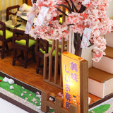 Diy Dollhouse Kit Miniature Building Wooden House Model Japanese-style Sushi Shop Kids Toys Adult Gift Big Doll House Furniture