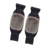 1 Pair of Thicken Warm Cashmere Kneepad Comfortable Soft Kneecap Winter Warm Kneelet for Elders(Black)