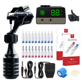 Mast Flash Tattoo Machine Kit Powerful Motor Tattoo Rotary Makeup LCD Power Cartridge Needles Supplies