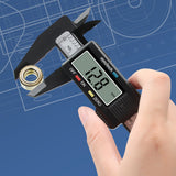 0-6Inch150mm Electronic Digital Vernier Caliper Carbon Fiber Reinforced Plastic High Precision Slide Caliper LCD Measuring Tool