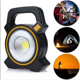 USB Rechargeable 30W COB LED Flood Light Portable Outdoor Garden Work Spot Lamp For Emergency, Maintenance, Garden Work