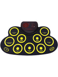 Silicone Electronic Drum Set Portable Roll Up Practice Pad Electric Drum Set with Speaker Pedals for Kids Beginner Birthday Gift