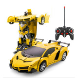 Transformation Robots Electric RC Car Sports Vehicle Model Toys Remote Outdoor RC Deformation Cars Kids Toys Boy Birthday Gift
