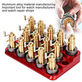Aluminum Alloy Watch Mainspring Winding Winder Accessory Watch Repair Tool for 3135 2836 8200 Movement Red Base for Watchmakers