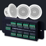 1 In 8 Out Speaker Selector Switch Audio Signal Switcher Power Splitter Box 8-Zone Sound Source Signal Distribution Panel