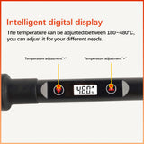 80W LCD Intelligent Digital Electric Soldering Iron Anti-hot 180~480℃ Adjustable Temperature Constant Electric Soldering Iron