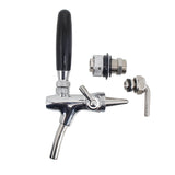 Standard European Beer Flow Control Faucet with 50mm Shank &amp; 8mm Elbow Tailpiece G5/8" Adjustable Beer Tap Homebrew Kegging Bar