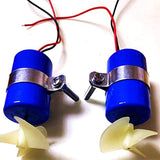 1Pair RC Jet Boat Underwater Motor Thruster 7.4V 16800RPM CW CCW 3-Blades Propeller for DIY Mini ROV Robot RC Bait
